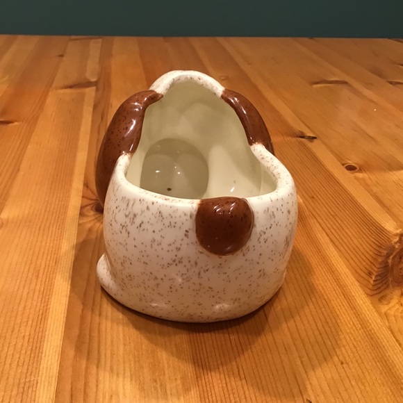 VINTAGE PUPPY KITSCHY PLANTER-HE’S SPECKLED & SMILEY! - Picture 6 of 10